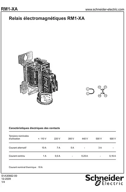schneider施耐德RM1-XA single-pole magnetic overcurrent relays